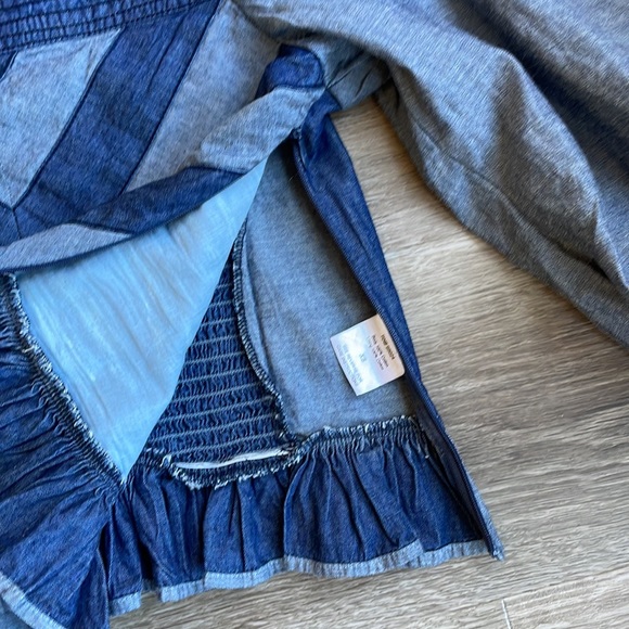 Anthropologie love the label denim top - Picture 7 of 11